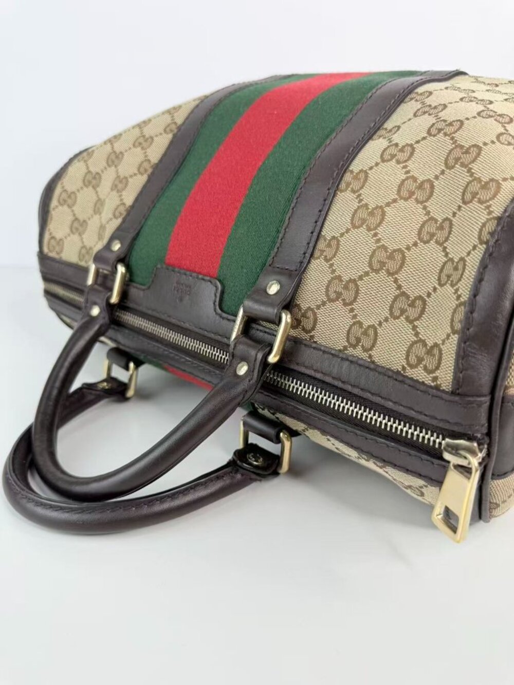 Gucci vintage gg canvas web boston bag - Picture 8 of 13